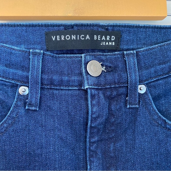 Veronica Beard Kate Skinny High Rise Jeans With Front Slit Oxford Blue Size 24 - Picture 7 of 12